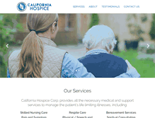 Tablet Screenshot of californiahospice.com